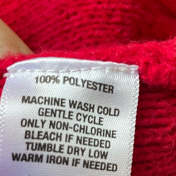 CHAPS long hooded open red cardigan - Picture 6 of 6